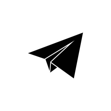 Düzlem simgesi vektörü. Uçak ikonu vektörü. Uçuş taşıma sembolü. Seyahat illüstrasyonu. Tatil sembolü