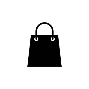 Alışveriş poşeti ikon vektörü. alışveriş simgesi vektörü