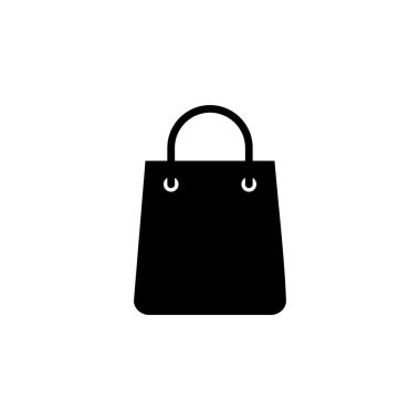 Alışveriş poşeti ikon vektörü. alışveriş simgesi vektörü