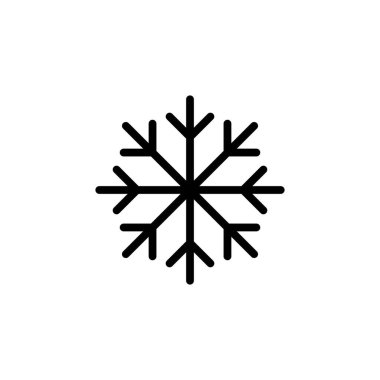 Kar ikonu vektörü. kar Tanesi simgesi vektörü