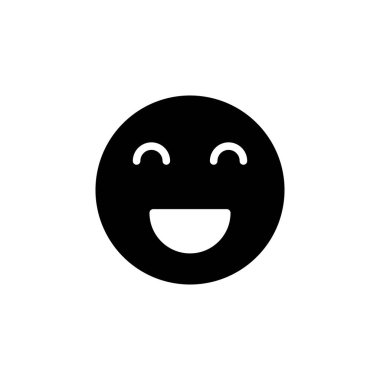 Gülümse ikon vektörü. Gülümseme simgesi. Geri bildirim 