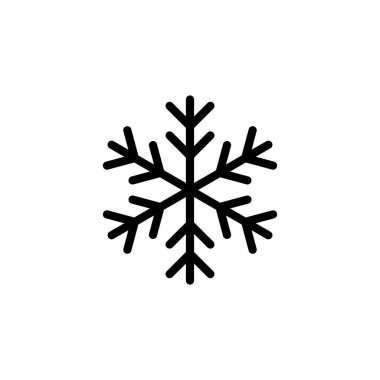 Kar ikonu vektörü. kar Tanesi simgesi vektörü