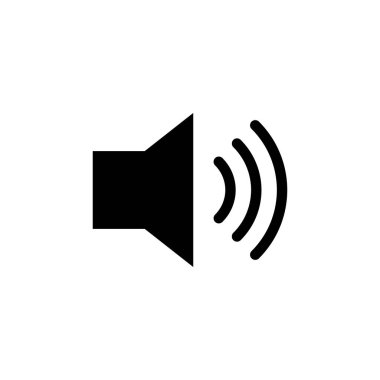 Sözcü simgesi vektörü. Hacim simgesi vektörü. Hoparlör ikon vektörü. ses sembolü