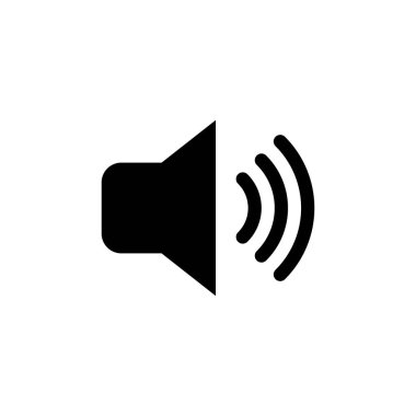 Sözcü simgesi vektörü. Hacim simgesi vektörü. Hoparlör ikon vektörü. ses sembolü