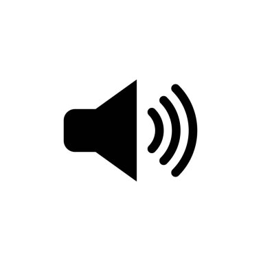 Sözcü simgesi vektörü. Hacim simgesi vektörü. Hoparlör ikon vektörü. ses sembolü