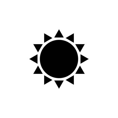 Güneş ikonu vektörü. Parlaklık Simgesi vektörü