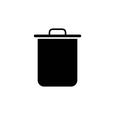 Çöp simgesi vektörü. Çöp kutusu simgesi. Simge vektörünü sil. çöp