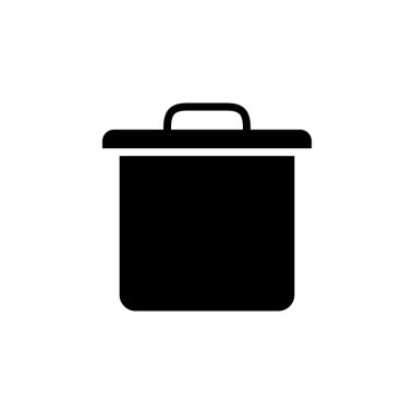 Çöp simgesi vektörü. Çöp kutusu simgesi. Simge vektörünü sil. çöp