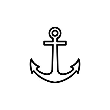 Çapa simgesi vektörü. Çapa sembolü logosu. Çapa deniz simgesi.