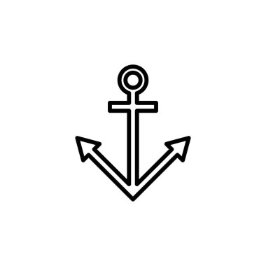 Çapa simgesi vektörü. Çapa sembolü logosu. Çapa deniz simgesi.