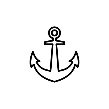 Çapa simgesi vektörü. Çapa sembolü logosu. Çapa deniz simgesi.