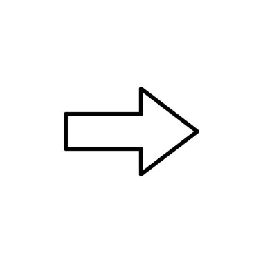 Ok simgesi vektörü. Ok sembolü. Web tasarımınız için ok işareti.