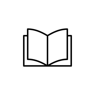 Kitap ikonu vektörü. Kitap simgesi vektörünü aç. Kitap simgesi