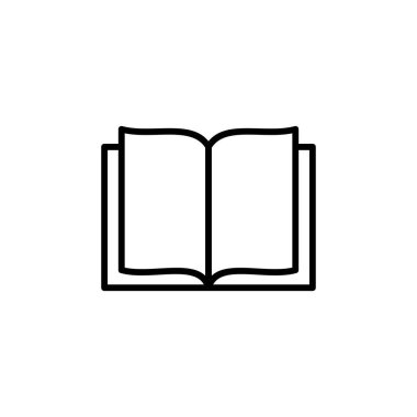 Kitap ikonu vektörü. Kitap simgesi vektörünü aç. Kitap simgesi