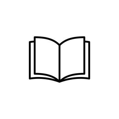 Kitap ikonu vektörü. Kitap simgesi vektörünü aç. Kitap simgesi