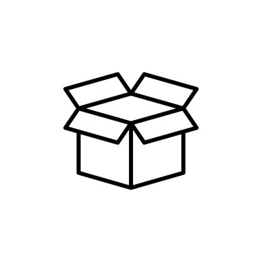 Kutu simgesi vektörü. kutu vektör simgesi, paket, paket