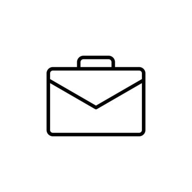 Evrak çantası ikon vektörü. Bavul simgesi. bagaj sembolü.