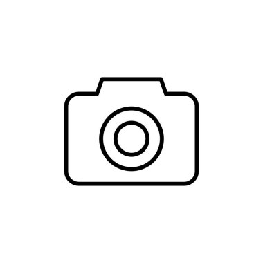 Kamera simgesi vektörü. Fotoğraf makinesi simgesi. kamera fotoğrafçılık simgesi.