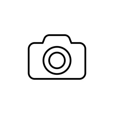 Kamera simgesi vektörü. Fotoğraf makinesi simgesi. kamera fotoğrafçılık simgesi.