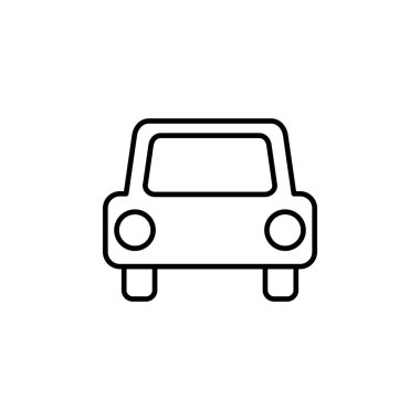Araba ikonu vektörü. Araba vektör simgesi. küçük sedan