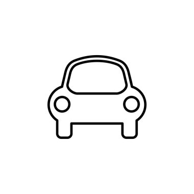 Araba ikonu vektörü. Araba vektör simgesi. küçük sedan