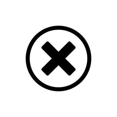 Vektör simgesini kapat. Simge vektörünü sil. çapraz işaret