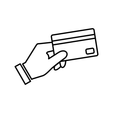 Kredi kartı ikon vektörü. Kredi kartı ödeme simgesi vektörü