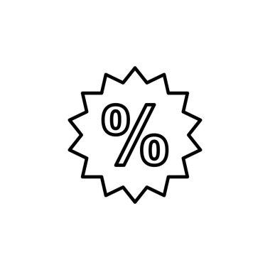 İndirimli simge vektörü. İndirim etiketi simgesi. 