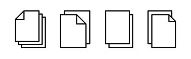 Belge simgesi vektörü. Kağıt ikonu. Dosya Simgesi