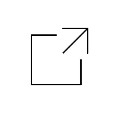 Dış bağlantı simgesi. bağlantı simgesi vektörü. hiper bağlantı sembolü