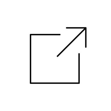 Dış bağlantı simgesi. bağlantı simgesi vektörü. hiper bağlantı sembolü