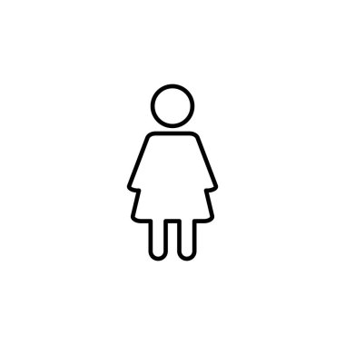 Kadın ikon vektörü. kadın simge vektörü