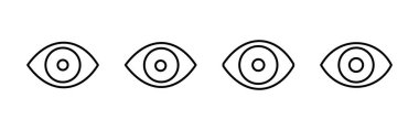 Göz simgesi vektörü. Göz vektör simgesi. Bak ve Görüş simgesi. 
