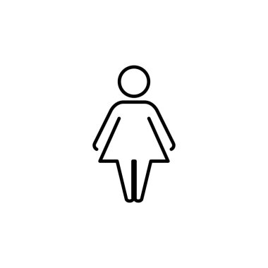 Kadın ikon vektörü. kadın simge vektörü