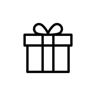 Hediye ikonu vektörü. Hediye vektör simgesi. doğum günü hediyesi
