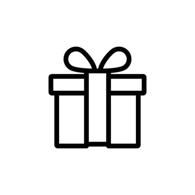 Hediye ikonu vektörü. Hediye vektör simgesi. doğum günü hediyesi