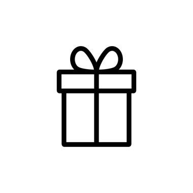 Hediye ikonu vektörü. Hediye vektör simgesi. doğum günü hediyesi
