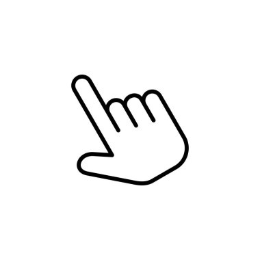 Simge vektörüne elle tıkla. işaret simgesi vektörü. el imleç simgesi vektörü