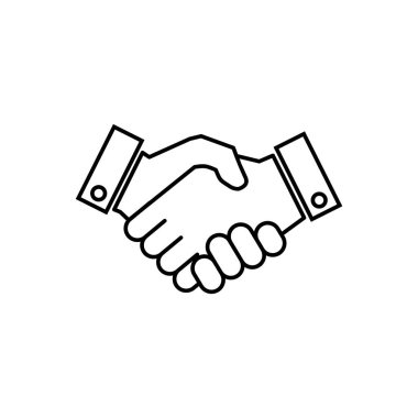 Tokalaşma ikonu vektörü. İş tokalaşması. iletişim anlaşması