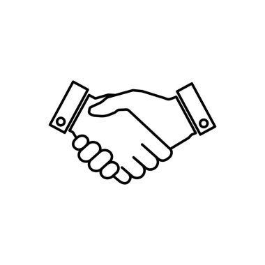 Tokalaşma ikonu vektörü. İş tokalaşması. iletişim anlaşması