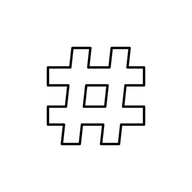 Etiket simgesi vektörü. hashtag sembolü