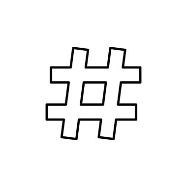 Etiket simgesi vektörü. hashtag sembolü