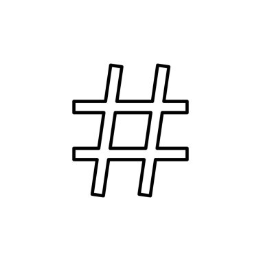 Etiket simgesi vektörü. hashtag sembolü