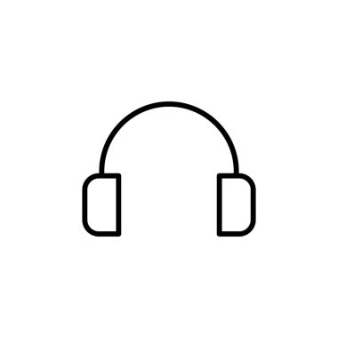 Kulaklık ikonu vektörü. Kulaklık simgesi simgeleri