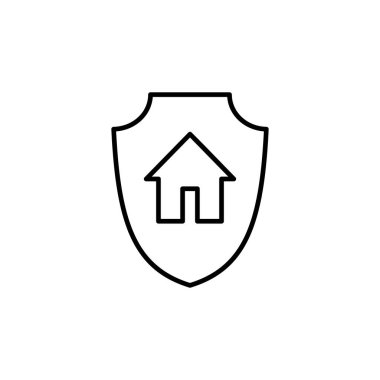 Ev sigortası ikonu vektörü. ev koruma simgesi