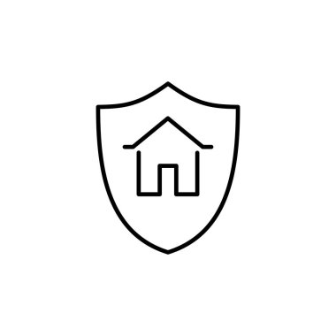 Ev sigortası ikonu vektörü. ev koruma simgesi