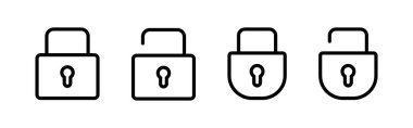 Simge vektörünü kilitle. Asma kilit ikon vektörü. Şifreleme simgesi. Güvenlik sembolü
