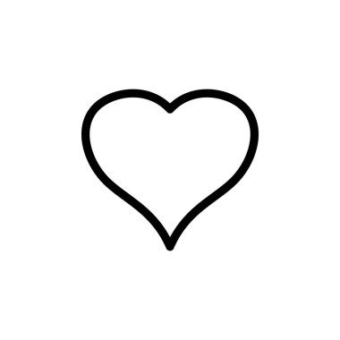 Aşk ikonu vektörü. Kalp ikonu vektörü. Simge vektörü gibi.