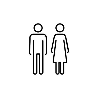 Erkek ve kadın ikon vektörü. erkek ve kadın sembolü