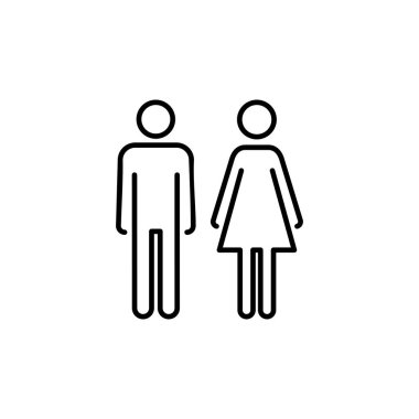 Erkek ve kadın ikon vektörü. erkek ve kadın sembolü